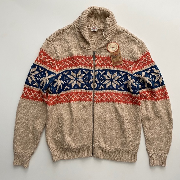 Faherty Other - Faherty Nwt Knit Surf to Snow Pacific Wheat Zip Up Cardigan Sweater XXL